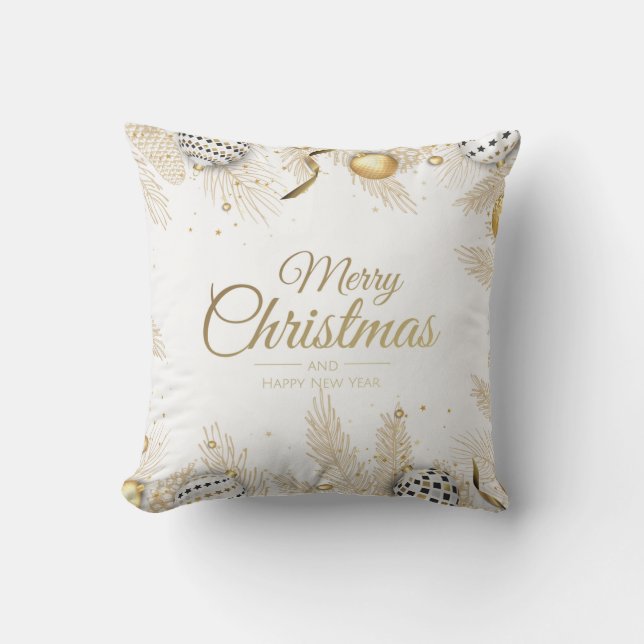 Merry Christmas and Happy New Year Cushion (Front)