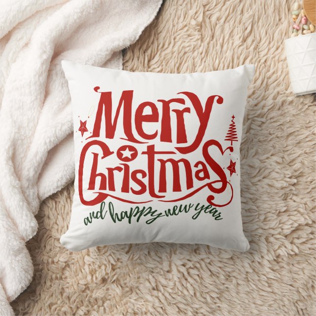 merry christmas and happy new year cushion (Blanket)