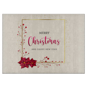 Merry Christmas and Happy New Year Cutting Board