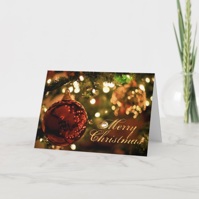 Merry Christmas and Happy New Year Decorations  Holiday Card (Front)