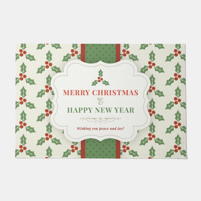 Merry Christmas and Happy New Year Doormat (Front)