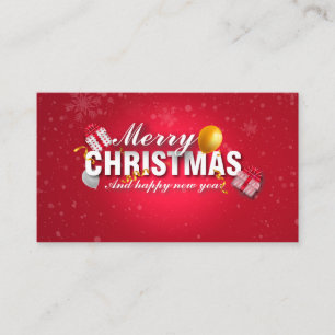 merry christmas and happy new year enclosure card