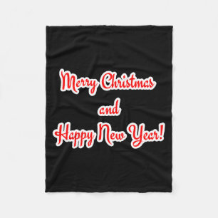 Merry Christmas And Happy New Year  Fleece Blanket