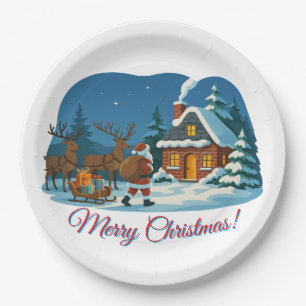 Merry Christmas and Happy New Year from Santa! Paper Plate