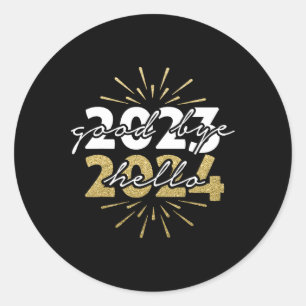 Merry Christmas And Happy New Year Good Classic Round Sticker