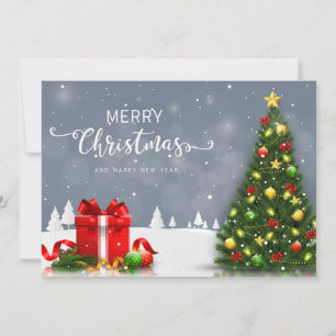 Merry Christmas and Happy New Year Holiday Card