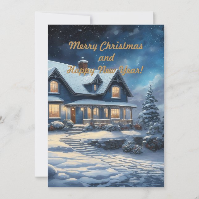 Merry Christmas and Happy New Year! Holiday Card (Front)
