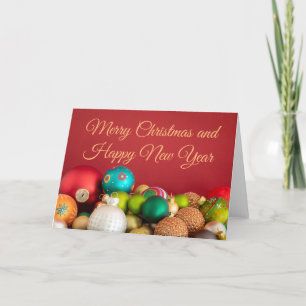 Merry Christmas and Happy New Year Holiday Card