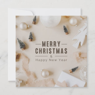 Merry Christmas And Happy New Year  Holiday Card