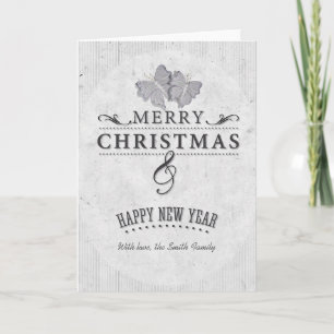 Merry Christmas and Happy New Year Holiday Card