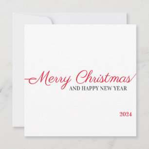 Merry Christmas and Happy New Year Holiday Card
