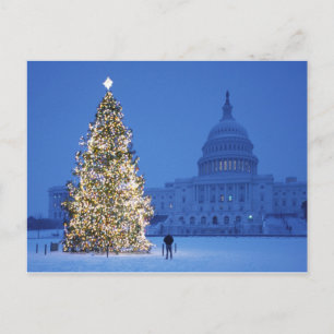 merry christmas and happy new year holiday postcard