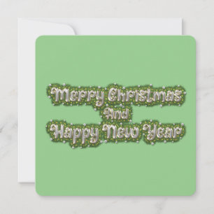 Merry Christmas And Happy New Year Invitation