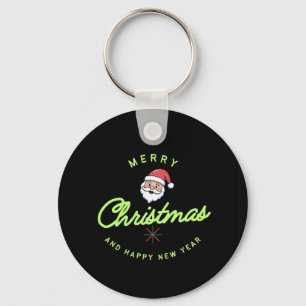 Merry Christmas and Happy New Year Key Ring