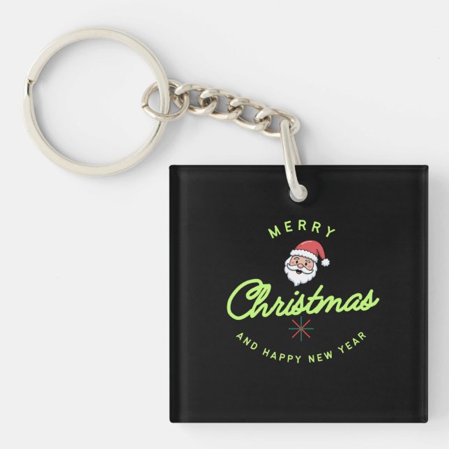 Merry Christmas and Happy New Year Key Ring (Front)