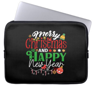 Merry Christmas And Happy New Year Laptop Sleeve