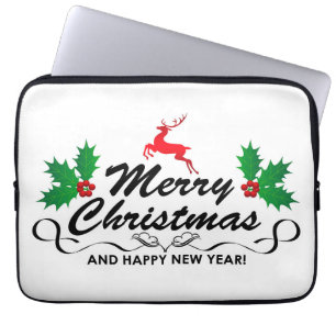 Merry Christmas and happy new year Laptop Sleeve