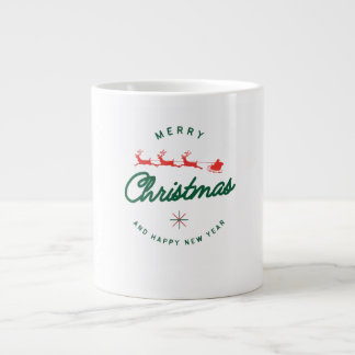 Merry Christmas and happy New Year Large Coffee Mug