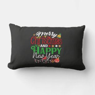 Merry Christmas And Happy New Year Lumbar Cushion