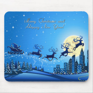 merry christmas and happy new year mouse pad