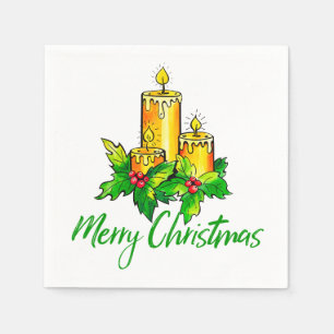 Merry Christmas And Happy New Year Napkins