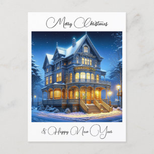 Merry Christmas and Happy New Year Personalised Postcard