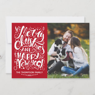 Merry Christmas and Happy New Year Photo Card