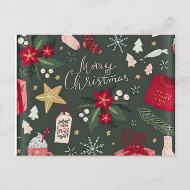 Merry Christmas and happy New year  Postcard (Front)