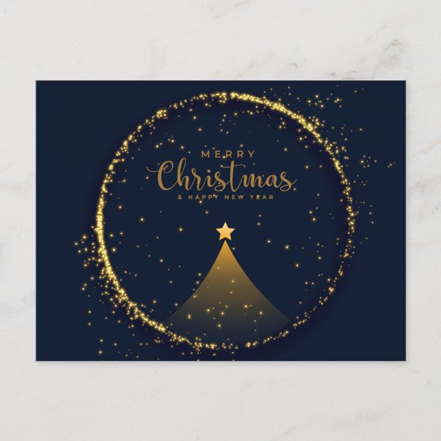 Merry Christmas and Happy New Year Postcard (Front)