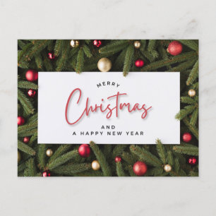 Merry Christmas and Happy New Year Postcard