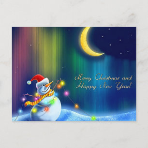 Merry Christmas and Happy New Year Postcard