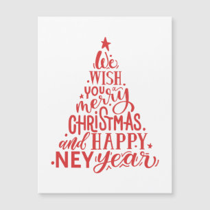 Merry Christmas and Happy New Year. Red lettering