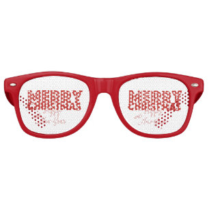 Merry Christmas and Happy New Year Retro Sunglasses