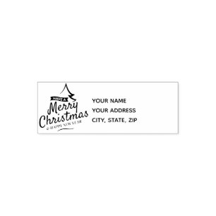 Merry Christmas and Happy New Year Self-inking Stamp