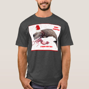 Merry Christmas and happy new year sperm whale for T-Shirt