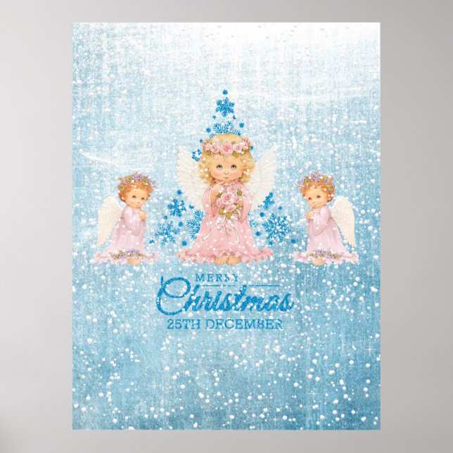  Merry Christmas and Happy New Year  Stainless Ste Poster (Front)