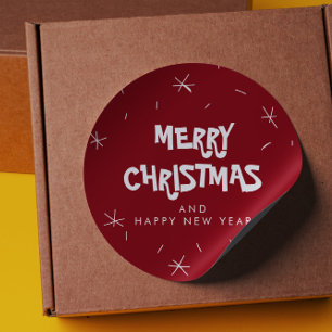 Merry Christmas and Happy New Year Stickers