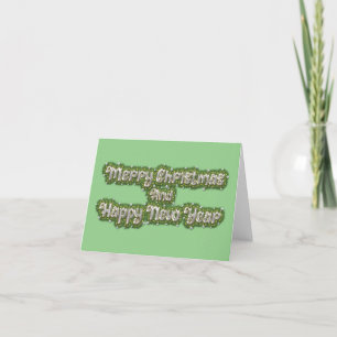 Merry Christmas And Happy New Year Thank You Card