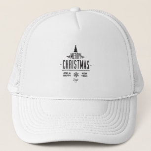 Merry Christmas and Happy New Year Trucker Hat