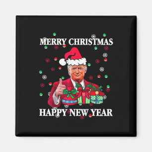 Merry Christmas And Happy New Year Trump Take Amer Magnet