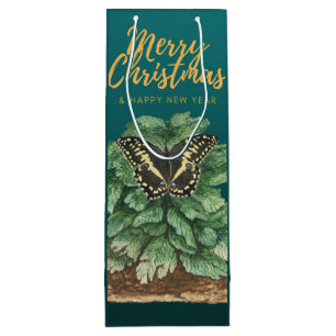 Merry Christmas and Happy New Year Wine Gift Bag