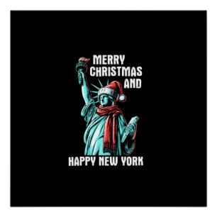 Merry Christmas And Happy New York - Funny Christm Poster