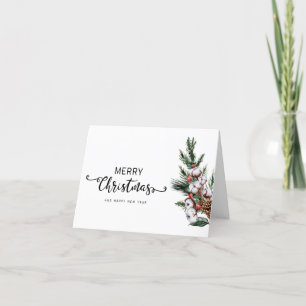 Merry Christmas and Photo Greeting Christmas Card