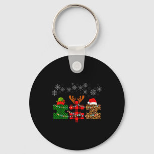 Merry Christmas And Snowflakes Autism Merry Christ Key Ring