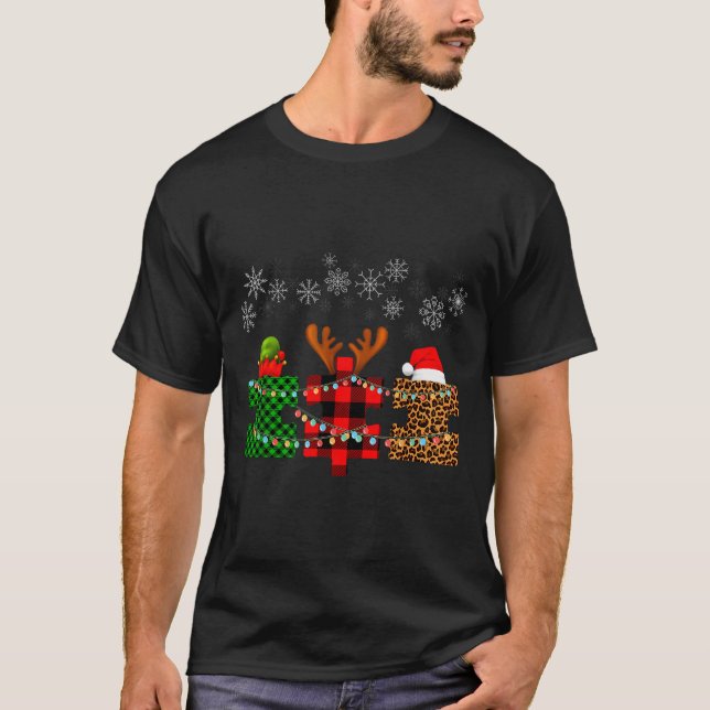 Merry Christmas And Snowflakes Autism Merry Christ T-Shirt (Front)