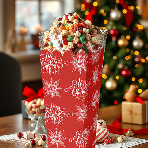 Merry Christmas and snowflakes Favour Box