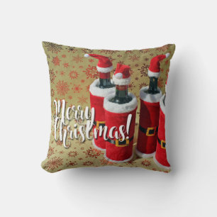 Merry Christmas and Wine Pillow! Cushion