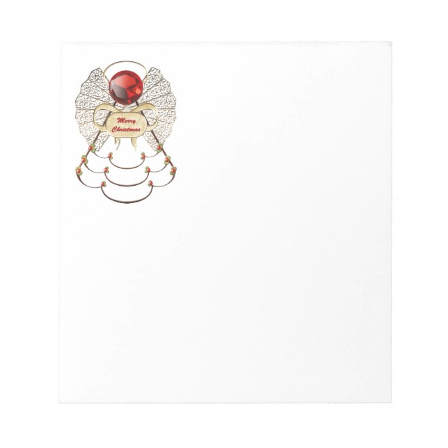 Merry Christmas Angel Notepad (Front)