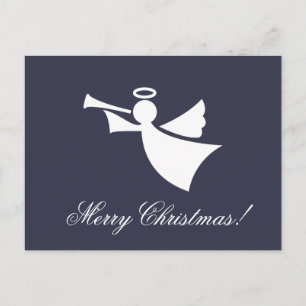 Merry Christmas angel silhouette postcards