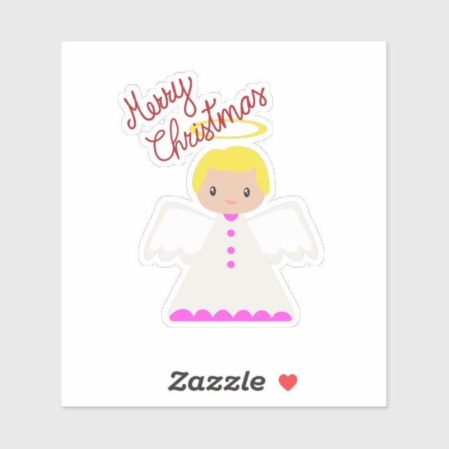 Merry Christmas Angel Sticker (Sheet)